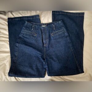 Love Bonito High Waist Wide Dark Wash Jeans